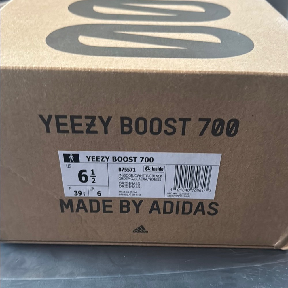 Adidas Yeezy boost 700 carbon  Black and Gray Sneakers with Boost Cushioning